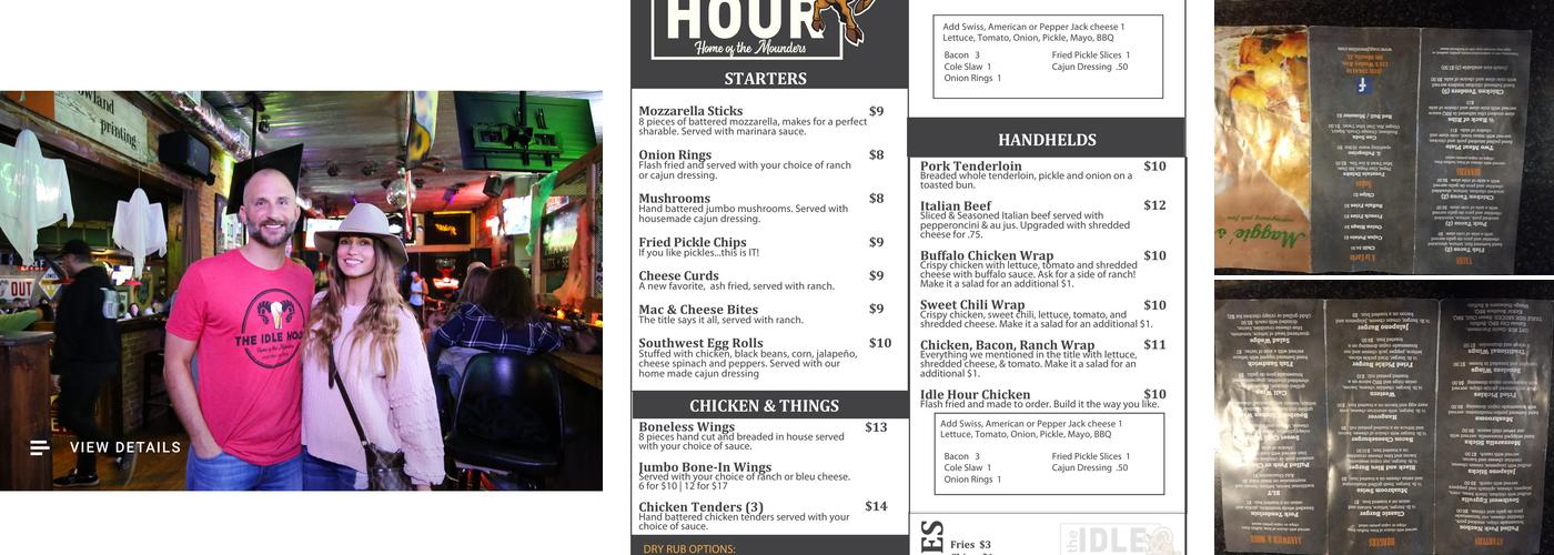 Idle Hour Menu