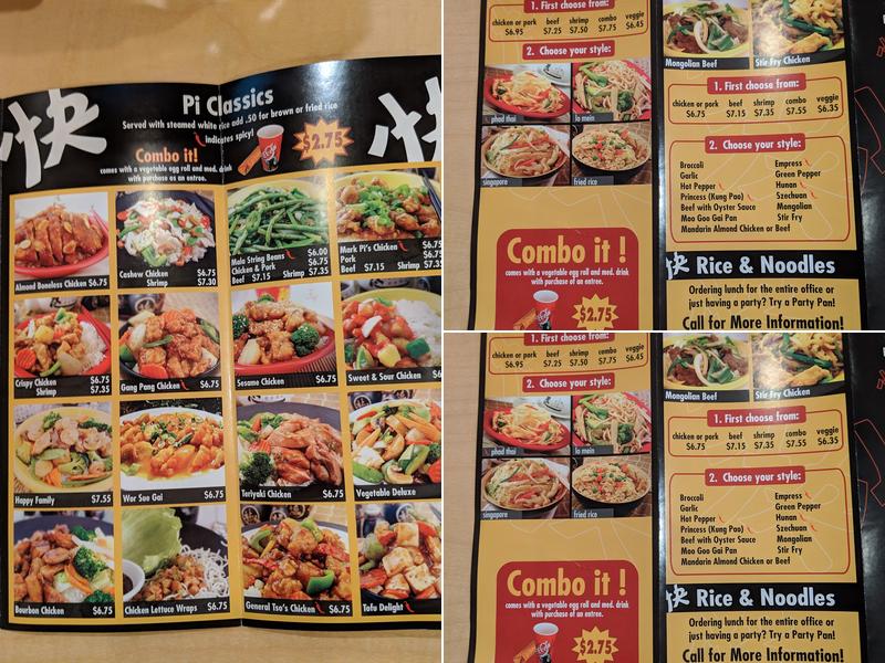 Mark PI'S Express Menu