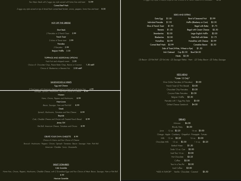 Klee's Next Door Cafe Menu