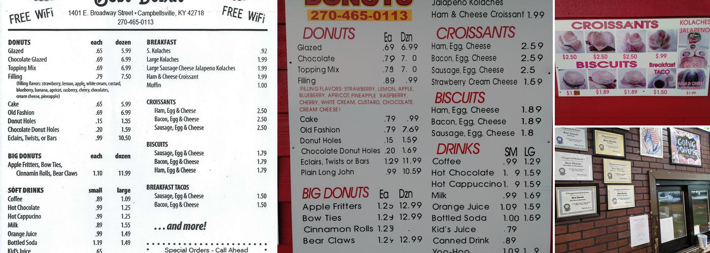 Best Donut's Menu