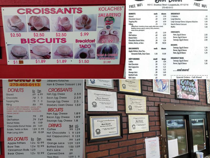 Best Donut's Menu