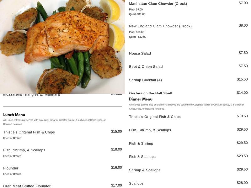 Thistle Menu