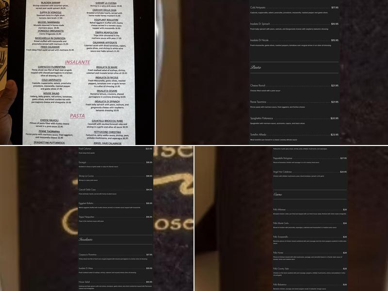 Casa Giuseppe Menu