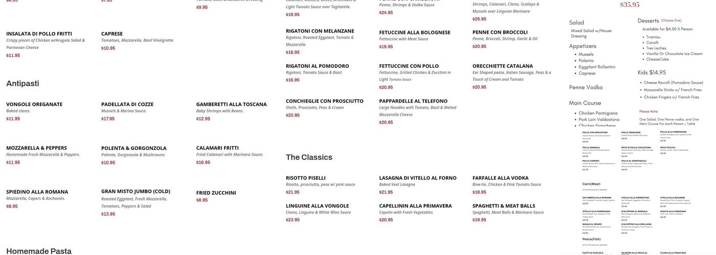 Trattoria Il Cafone Menu