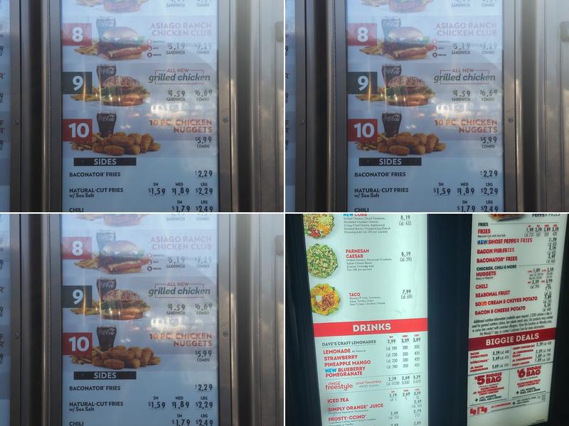 Wendy's Menu