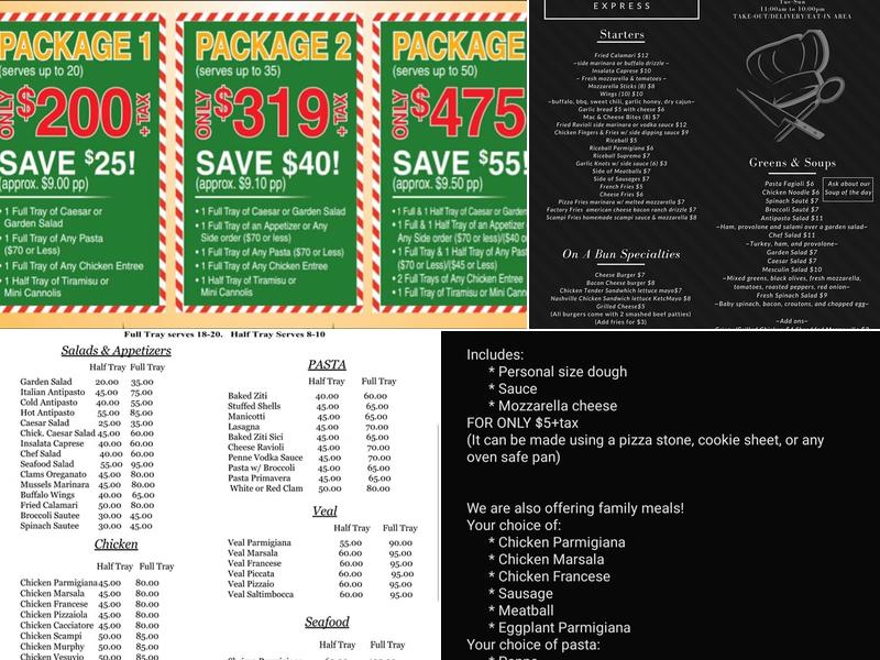 Romeos Pizza&Pasta Express Menu