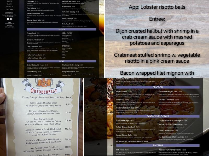 Harborside Grill Menu