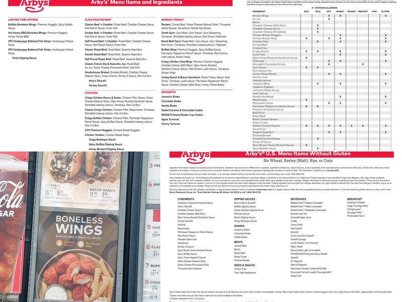 Arby's Menu