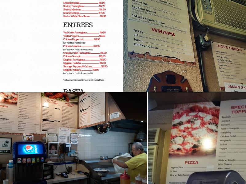 Sarge's Boulevard Pizza Menu