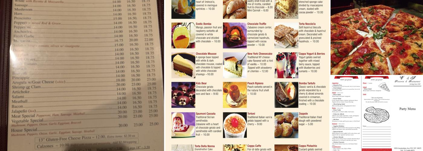 V & T Menu