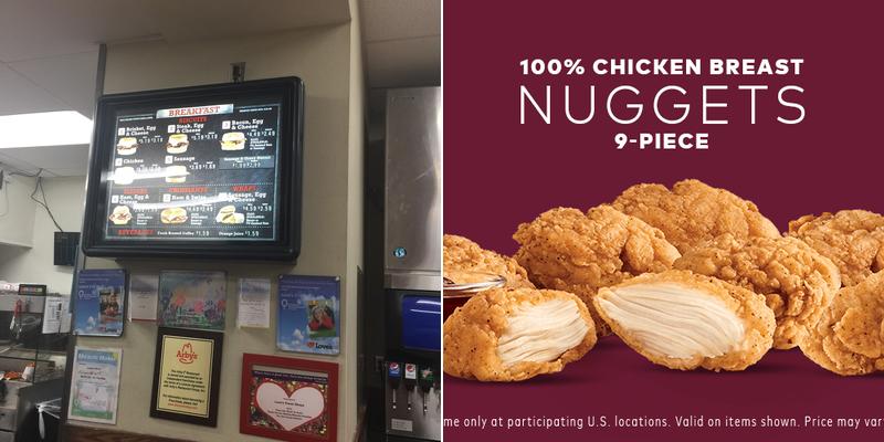 Arby's Menu