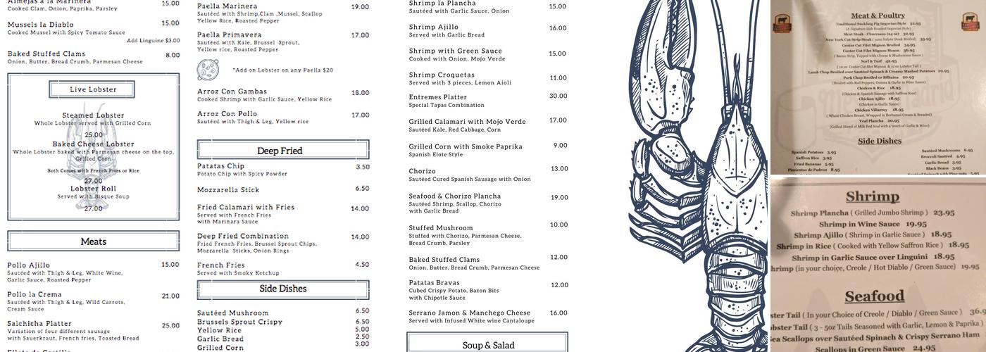Mesón Madrid Menu