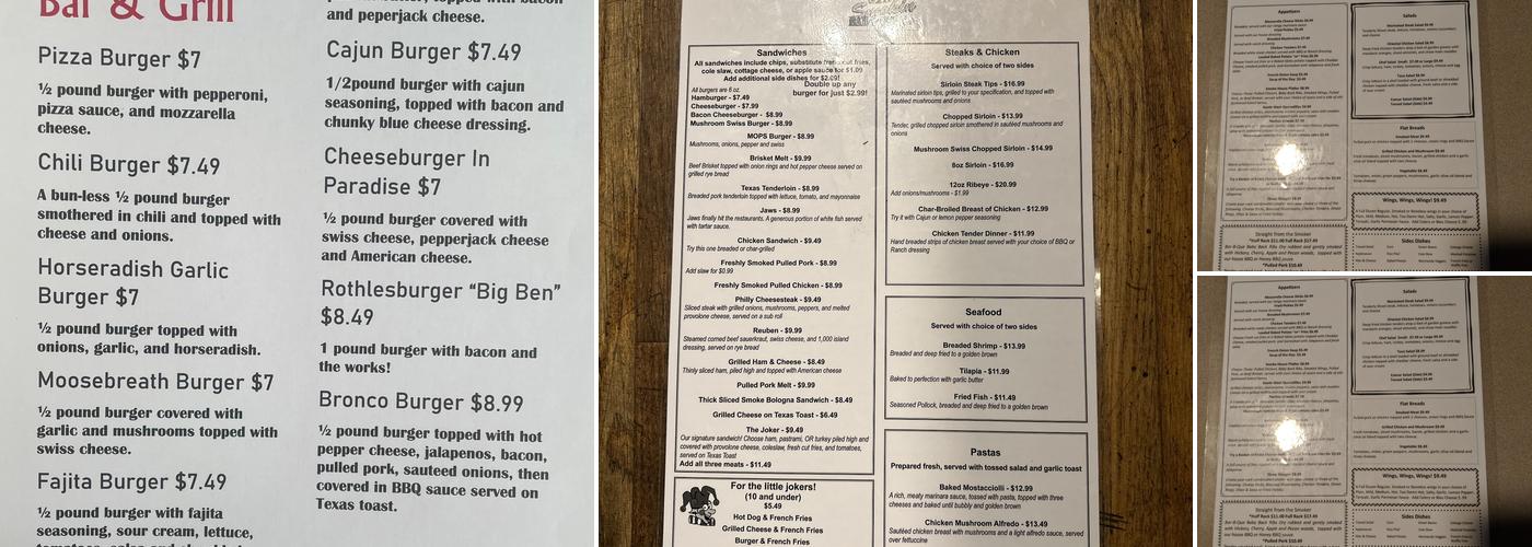 Just Jokin' Menu