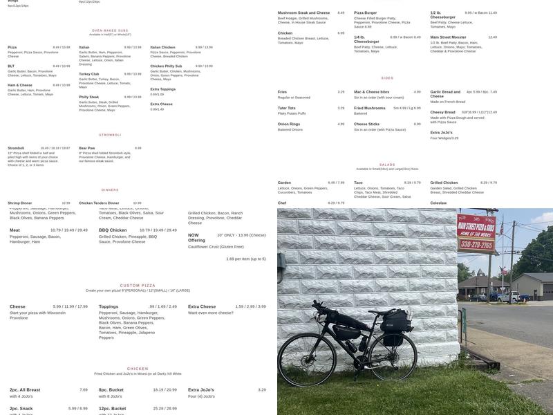 Main Street Pizza & Subs Menu