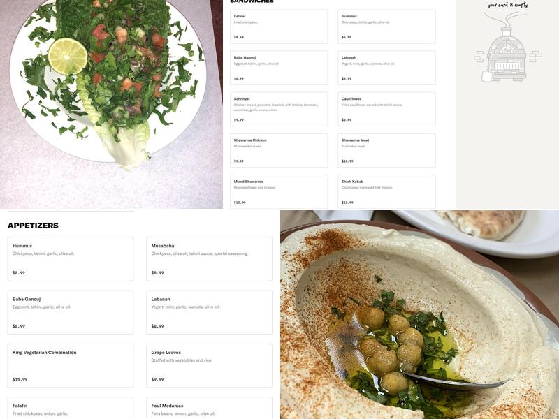 King Falafel Menu