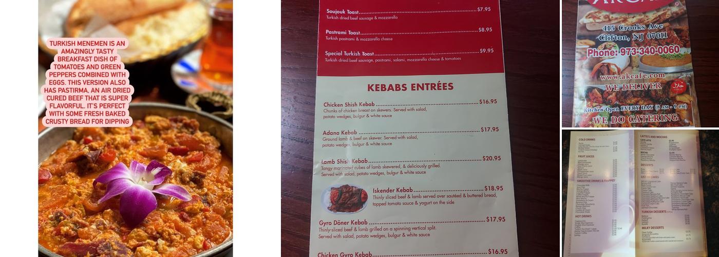 Ak Cafe Menu