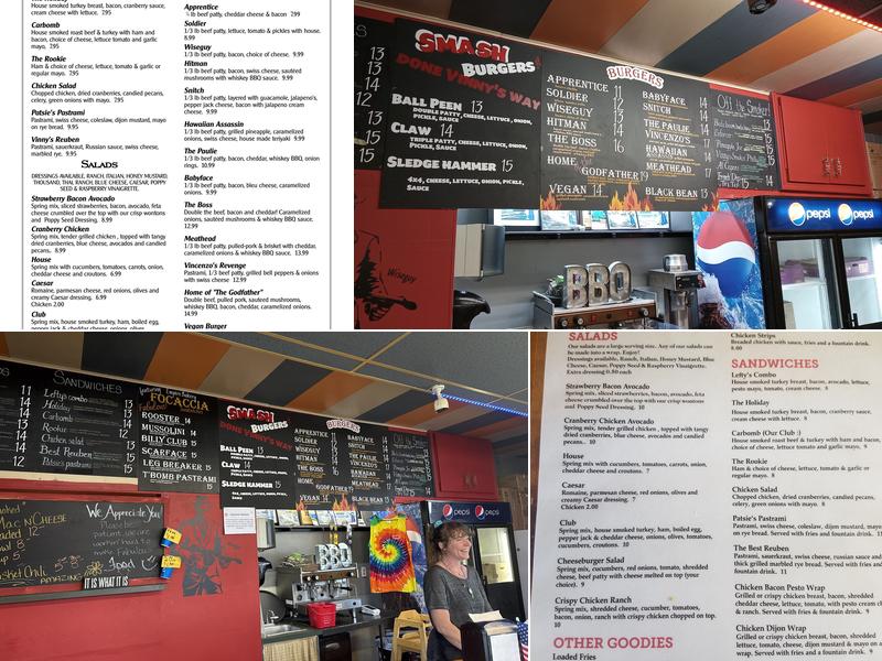 Vinny's Smokin' Good Burgers & Sandwiches Menu