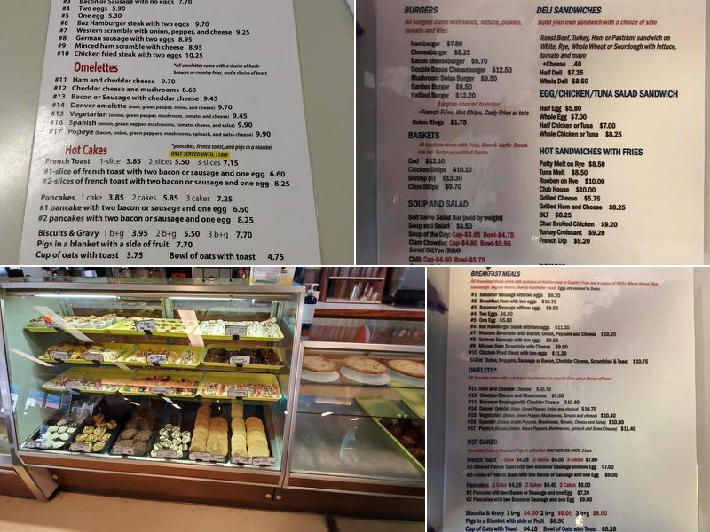 Frazier's Bakery Menu