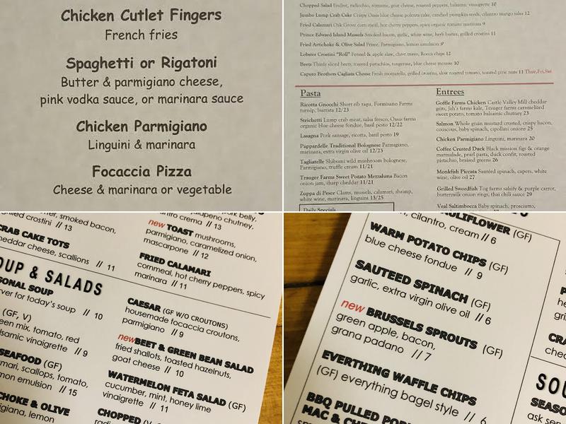 Rocca Menu