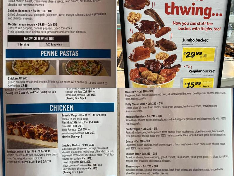 Domino's Pizza Menu