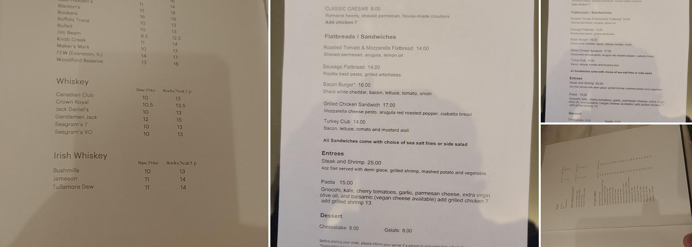 Benchmark Restaurant Menu