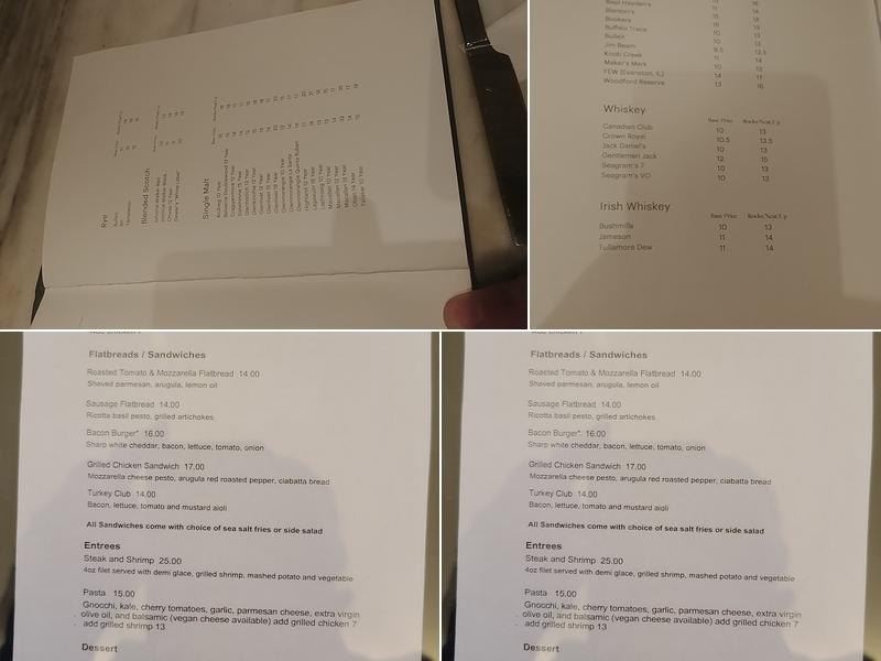 Benchmark Restaurant Menu