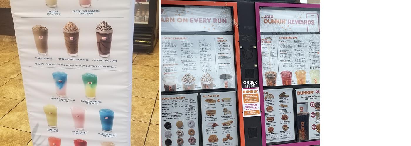 Dunkin' Menu
