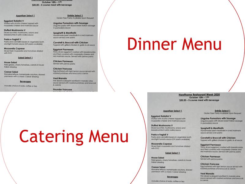 Primo Amore Bistro Menu