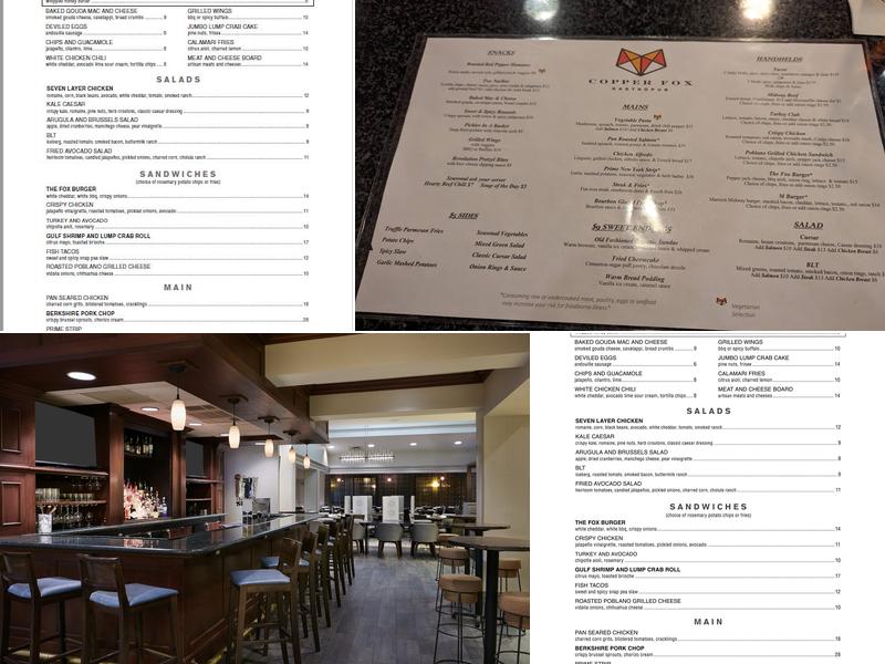 Copper Fox Menu