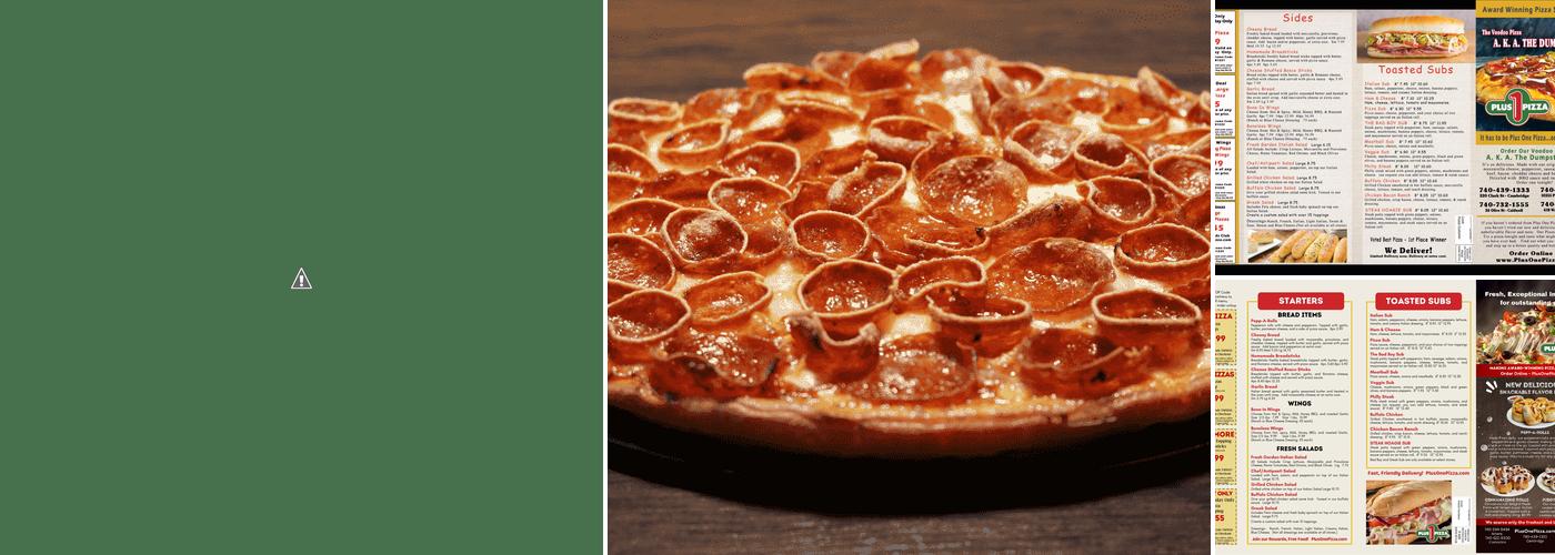 Plus 1 Pizza Menu