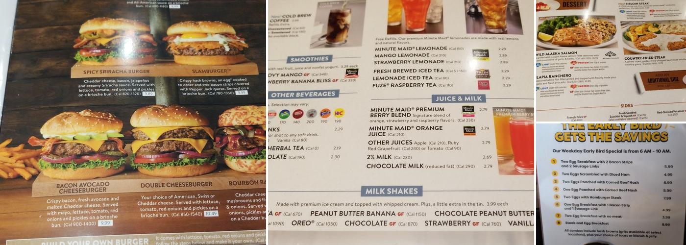 Denny's Menu