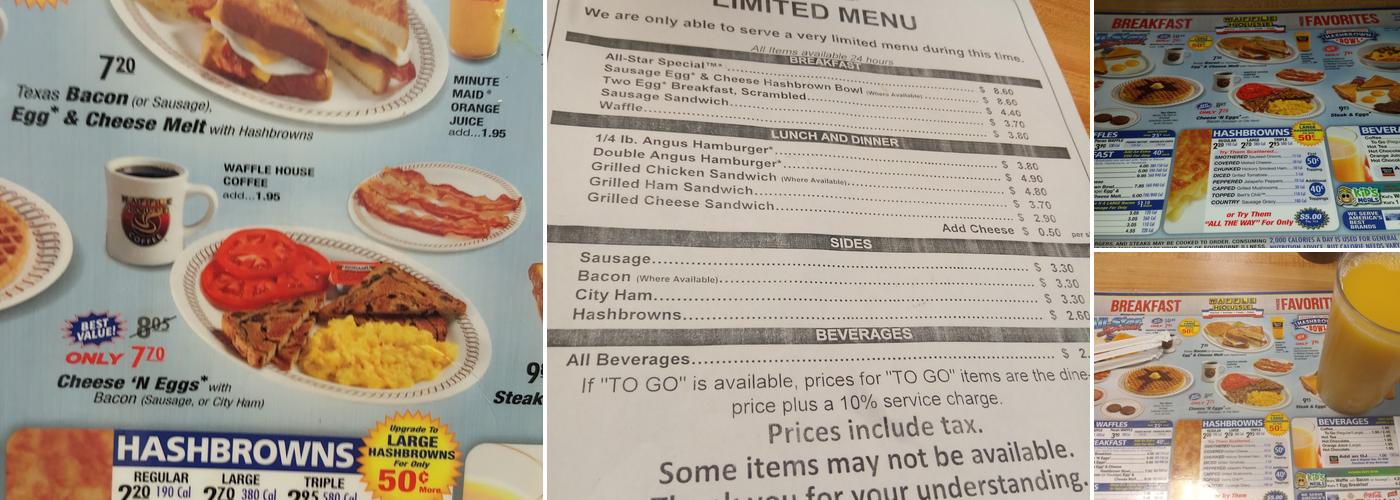 Waffle House Menu