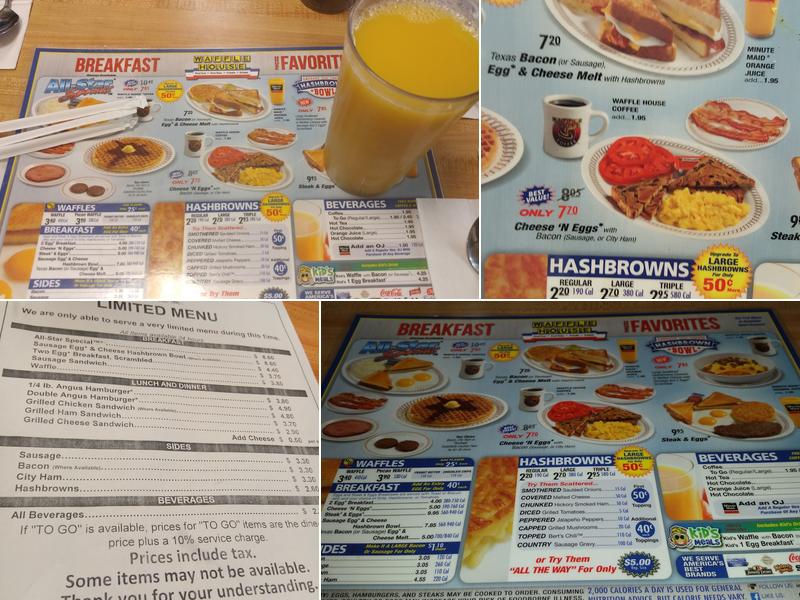 Waffle House Menu