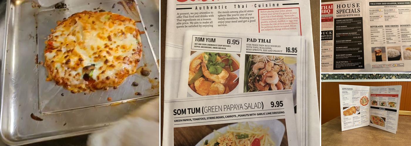 Siam Smiles Menu