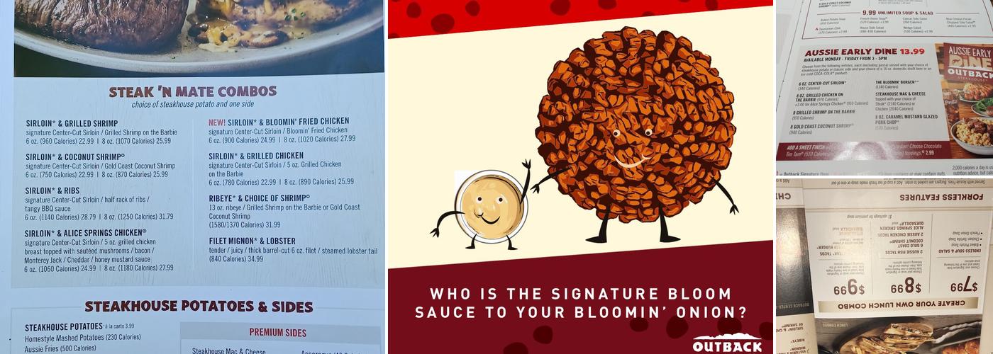 Outback Steakhouse Menu