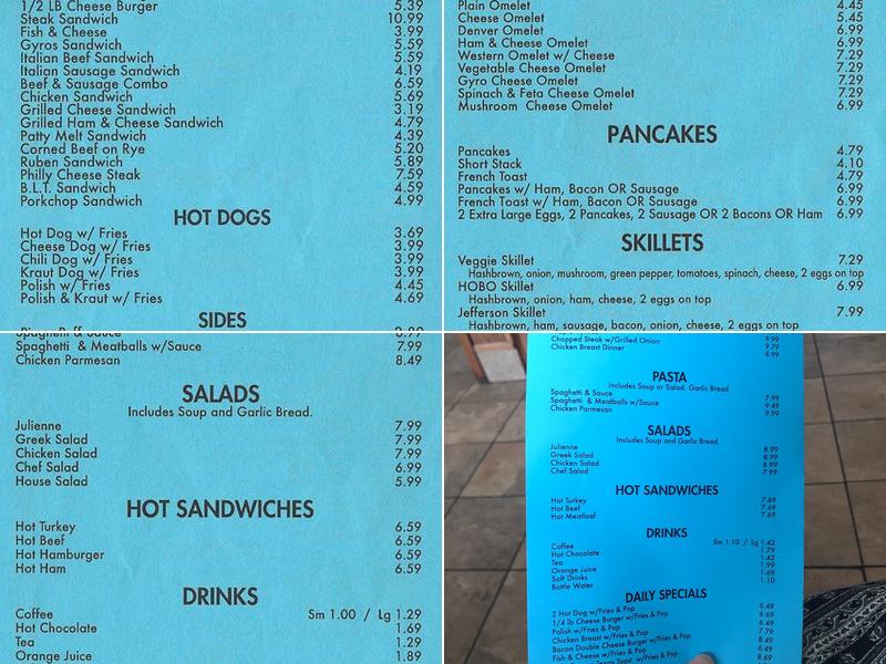 Jefferson Park Grill Menu