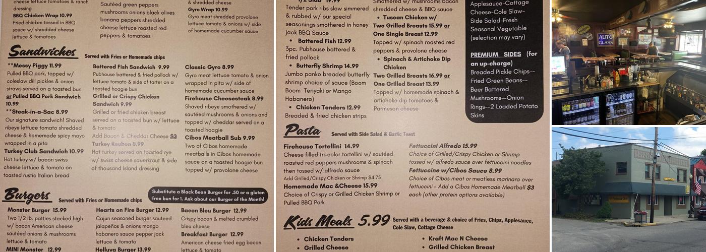 Firehouse Grill Menu