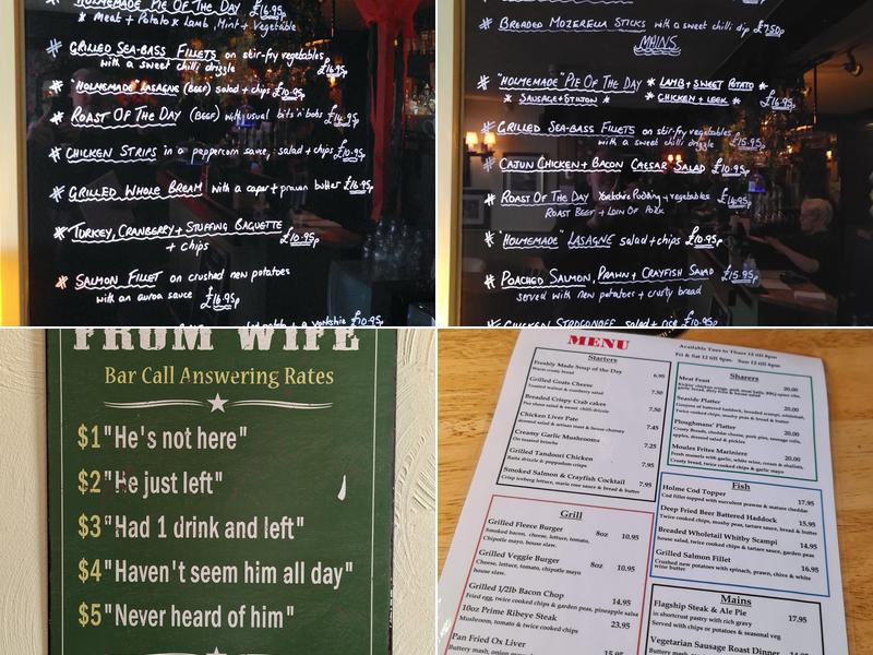 The Fleece Inn Menu