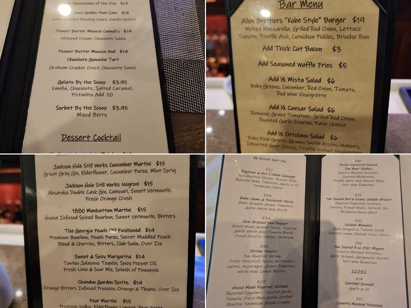 Piccola Italia Restaurant Menu