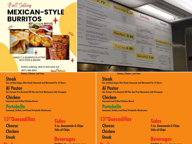 Taco Shop Menu