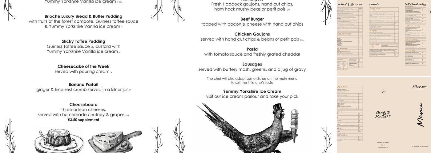 The Pickled Pheasant Menu