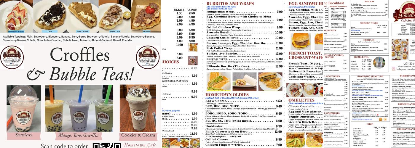 Hometown Cafe and Grill Menu