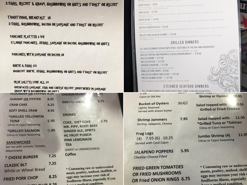 Olde Salty Menu