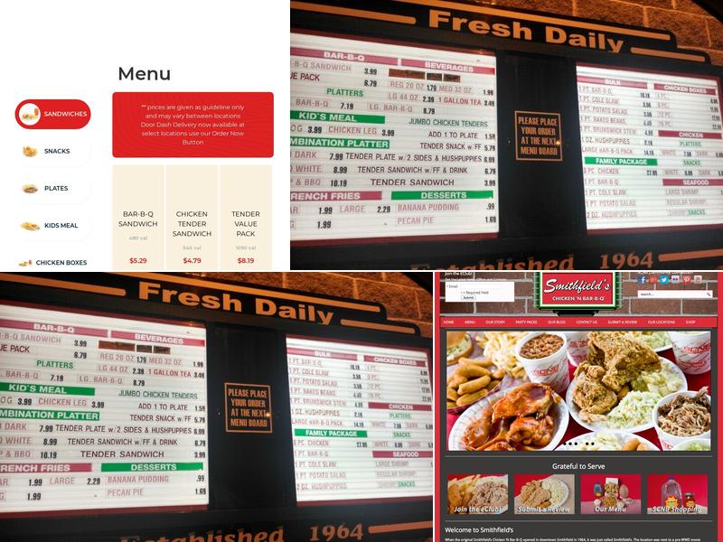 Smithfield's Chicken 'N Bar-B-Q Menu