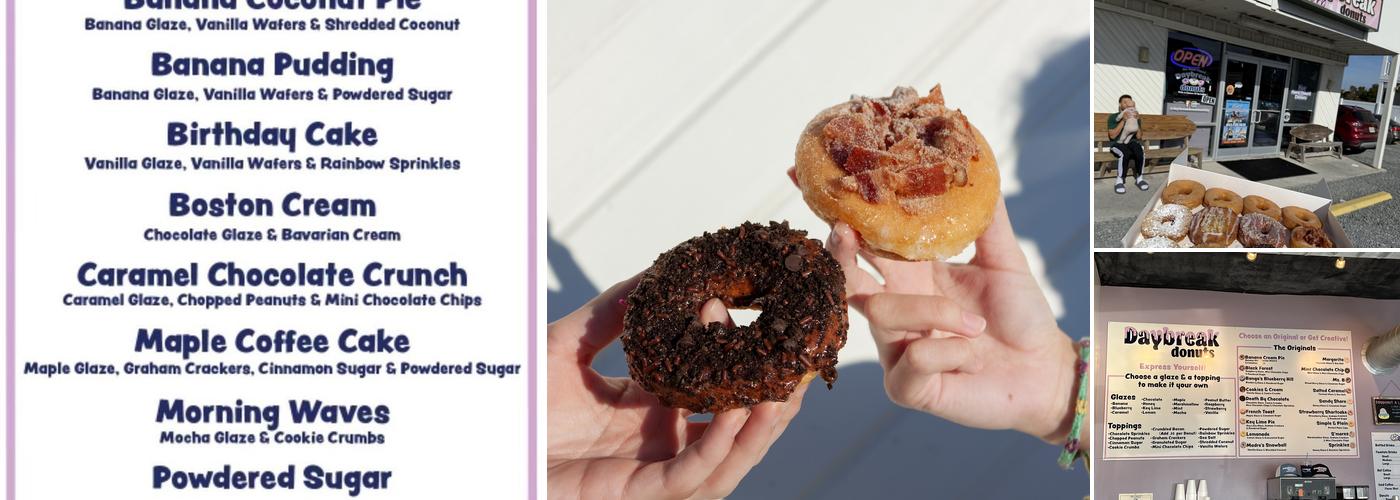 Daybreak Donuts Menu