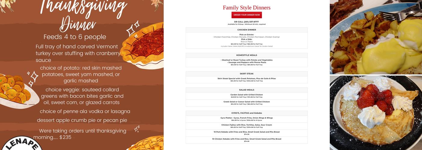 Lenape Valley Diner Menu