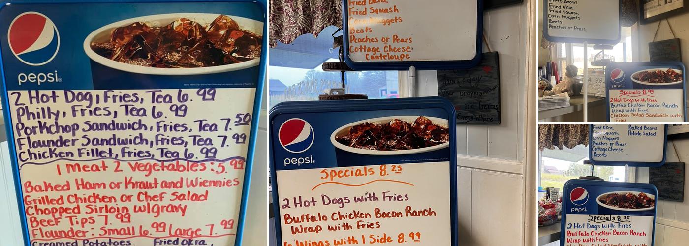 Jerry's Snack Bar Menu
