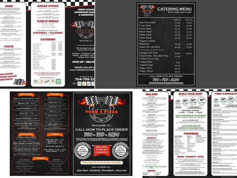 Turn 4 Pizza Menu