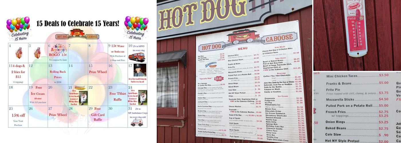 Hot Dog Caboose Menu