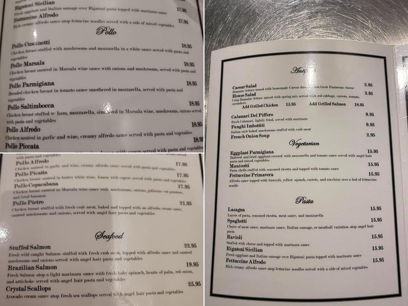 Santos Chef Menu